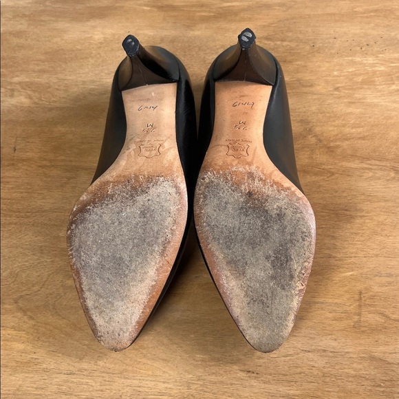 Vintage Anne Klein black leather heels 7.5 medium - Picture 4 of 7